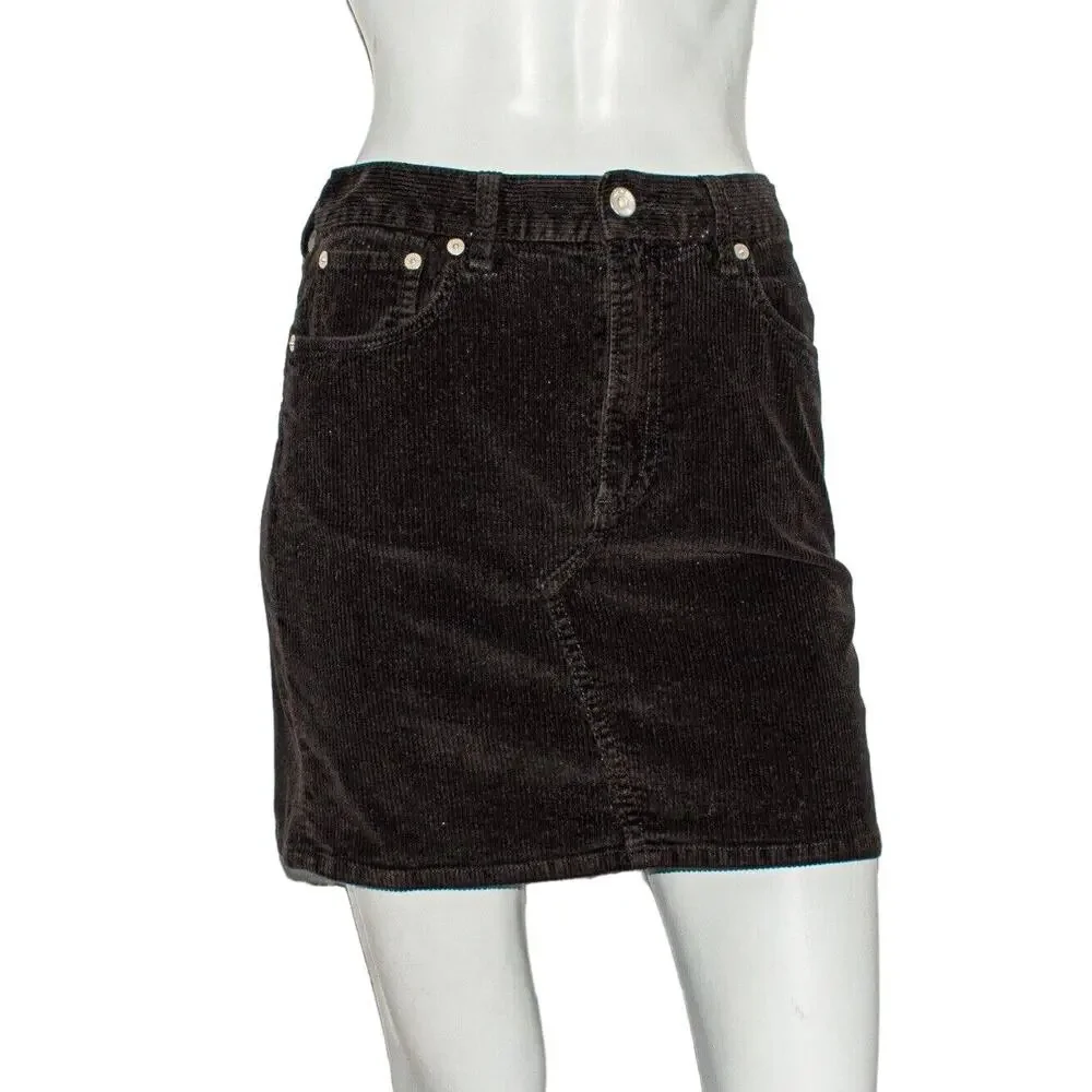 Rag & Bone NY Brown Corduroy Skirt Women's Size 24